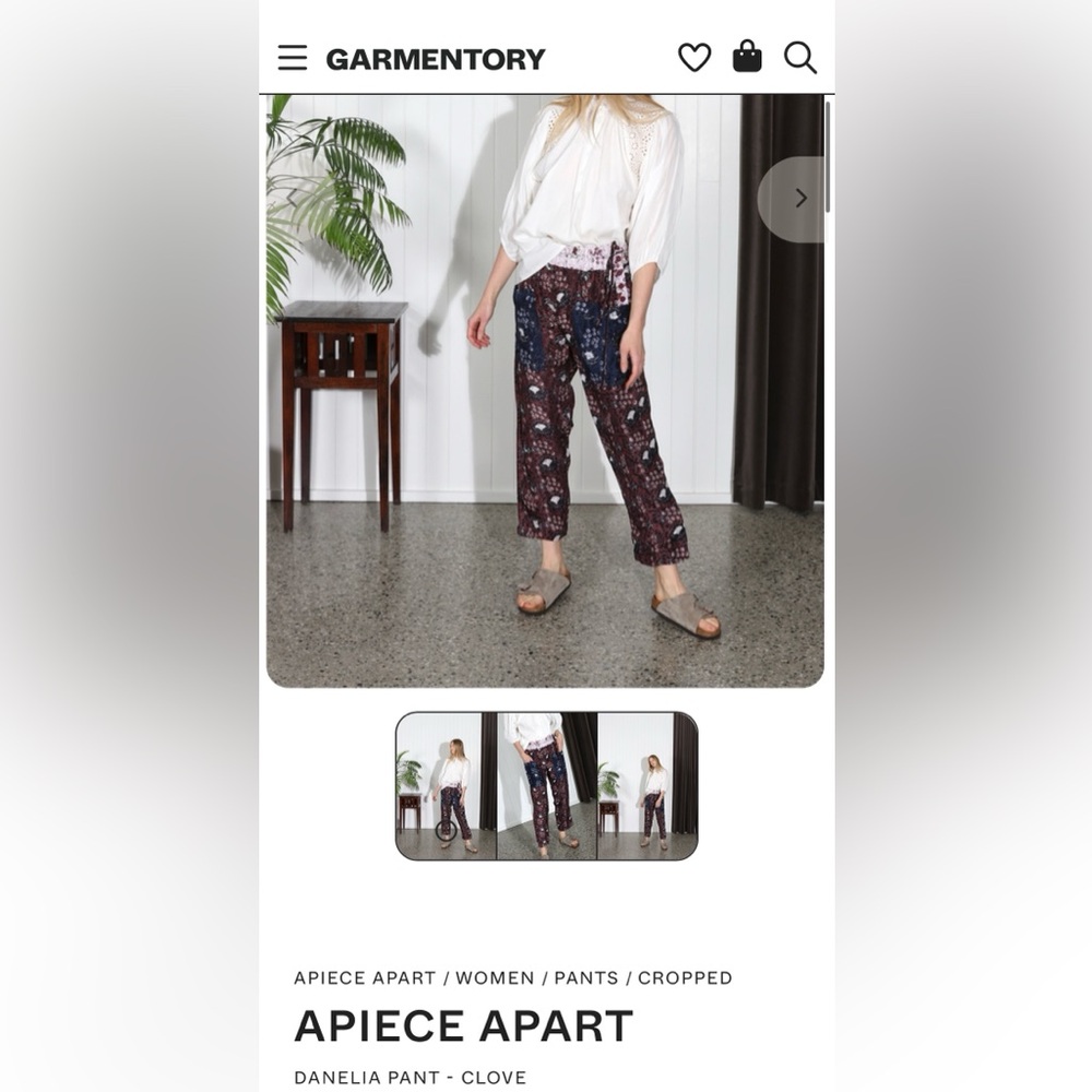 Apiece Apart Danelia Pant size 8 euc